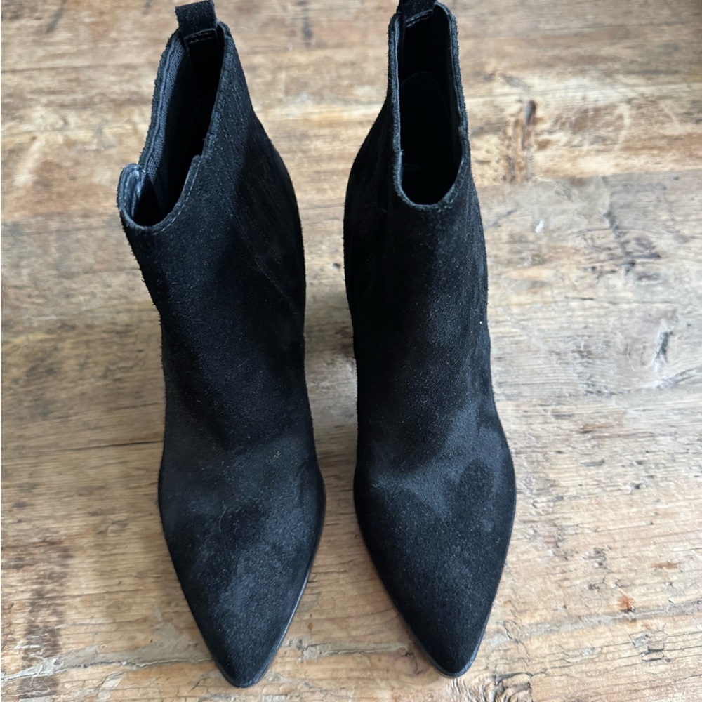Marc Fisher Black Suede Ankle Booties